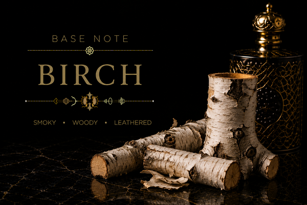 Patchouli, Vanilla, Birch, Jasmine, Rose